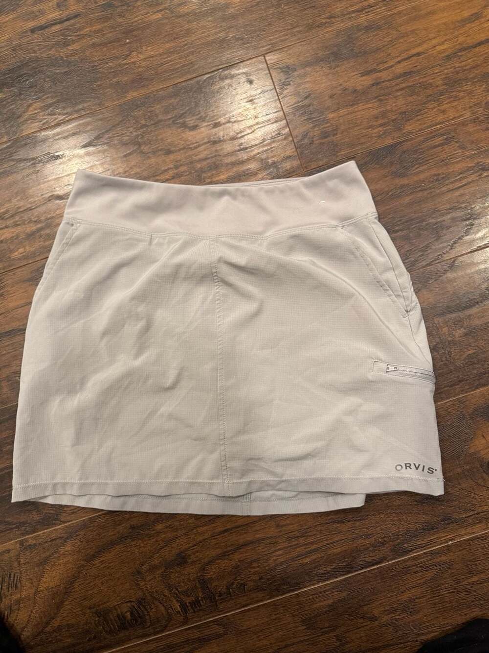 Orvis Women's Light Gray Performance Travel Golf Skort Size Small